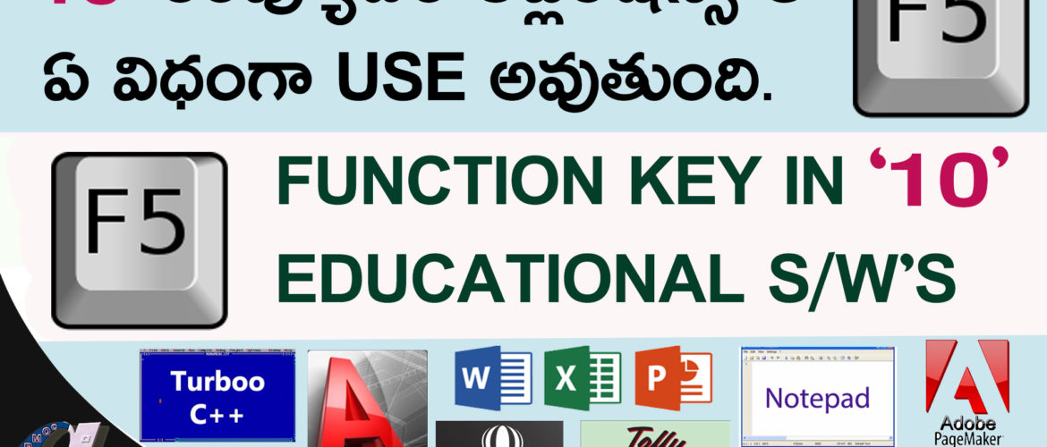 Use of “F5” Function key in 10 Educational Softwares