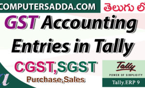 GST Accounting Entries in Tally – Purchase & Sales (CGST,SGST)