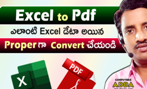 Properly Convert Excel to Pdf Telugu