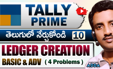 Tally Prime in Telugu – Ledger Creation ( 4 Problems )